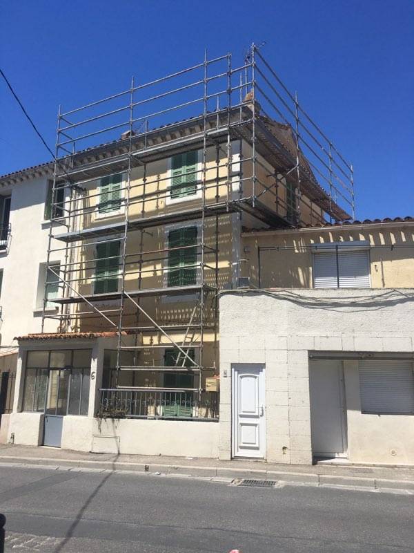 Ravalement et revêtement de façade d'une maison sur Marignane 13700